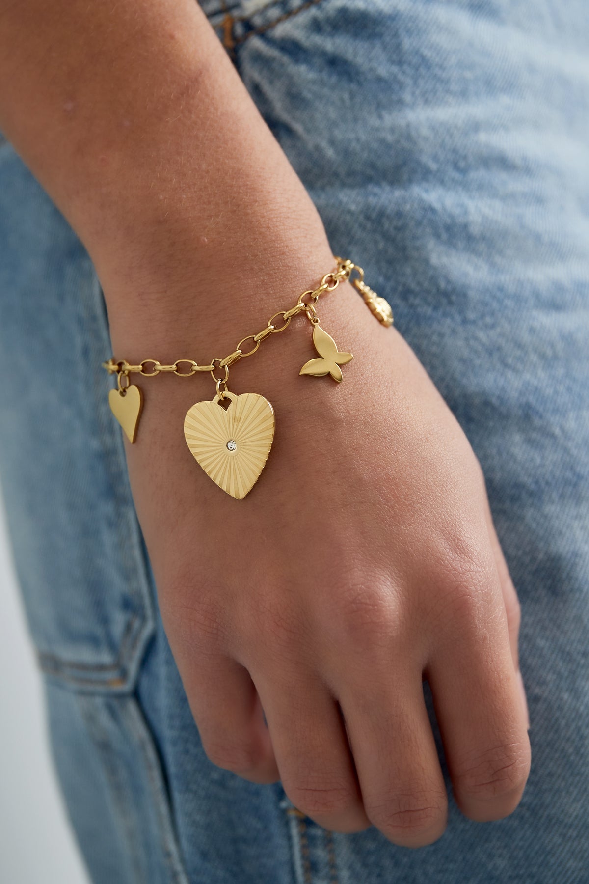 Golden Charm Armband – Goudkleurig – 16+3 cm