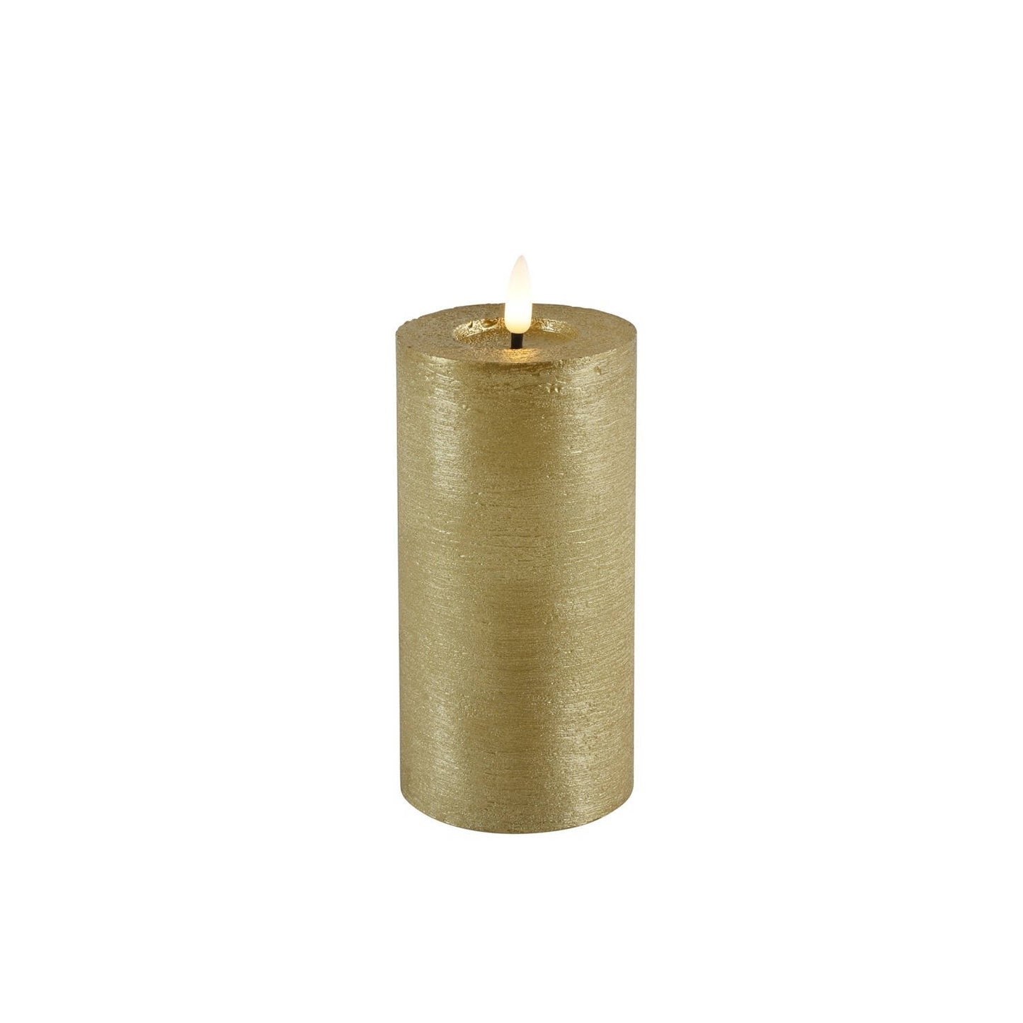 Gouden LED Stompkaarsen – Luxe Wax Kaarsen Ø 7,5 cm in 4 formaten