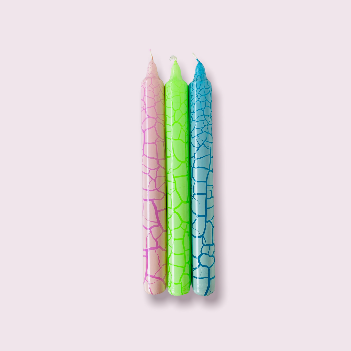Set van 3 Krokodillen Kaarsen – Handgemaakt Dip Dye Design