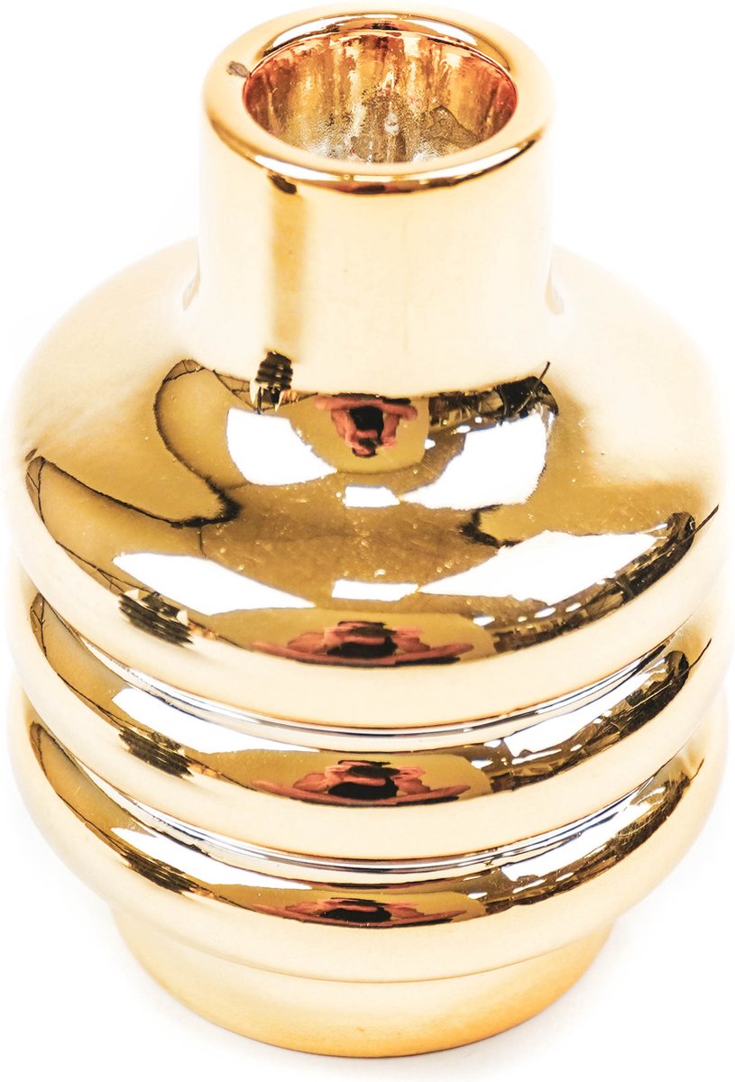 Kerzenständer Bubble Gold – Keramik