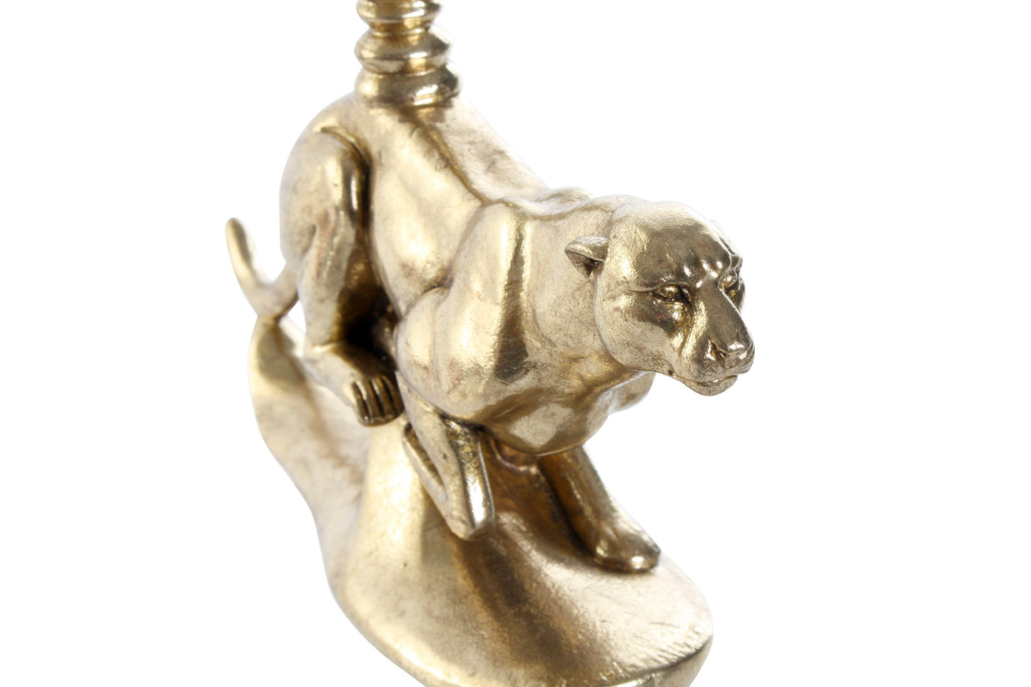 Gouden Kandelaar Rennend Luipaard – Elegant & Stoer