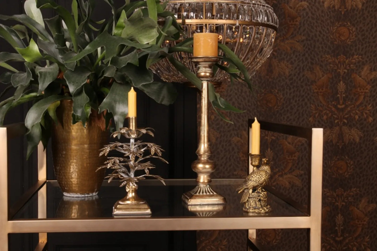 Candlestick Bird Gold – Decorative Candle Holder Dutch Style