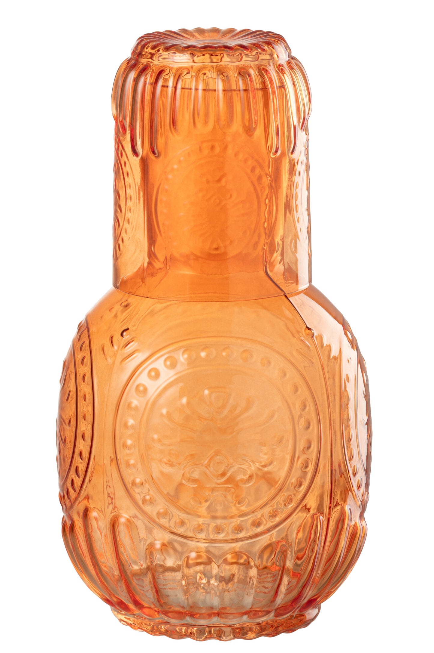 Karaf met Drinkglas Maya Oranje – Vintage Glas Set 750 ml