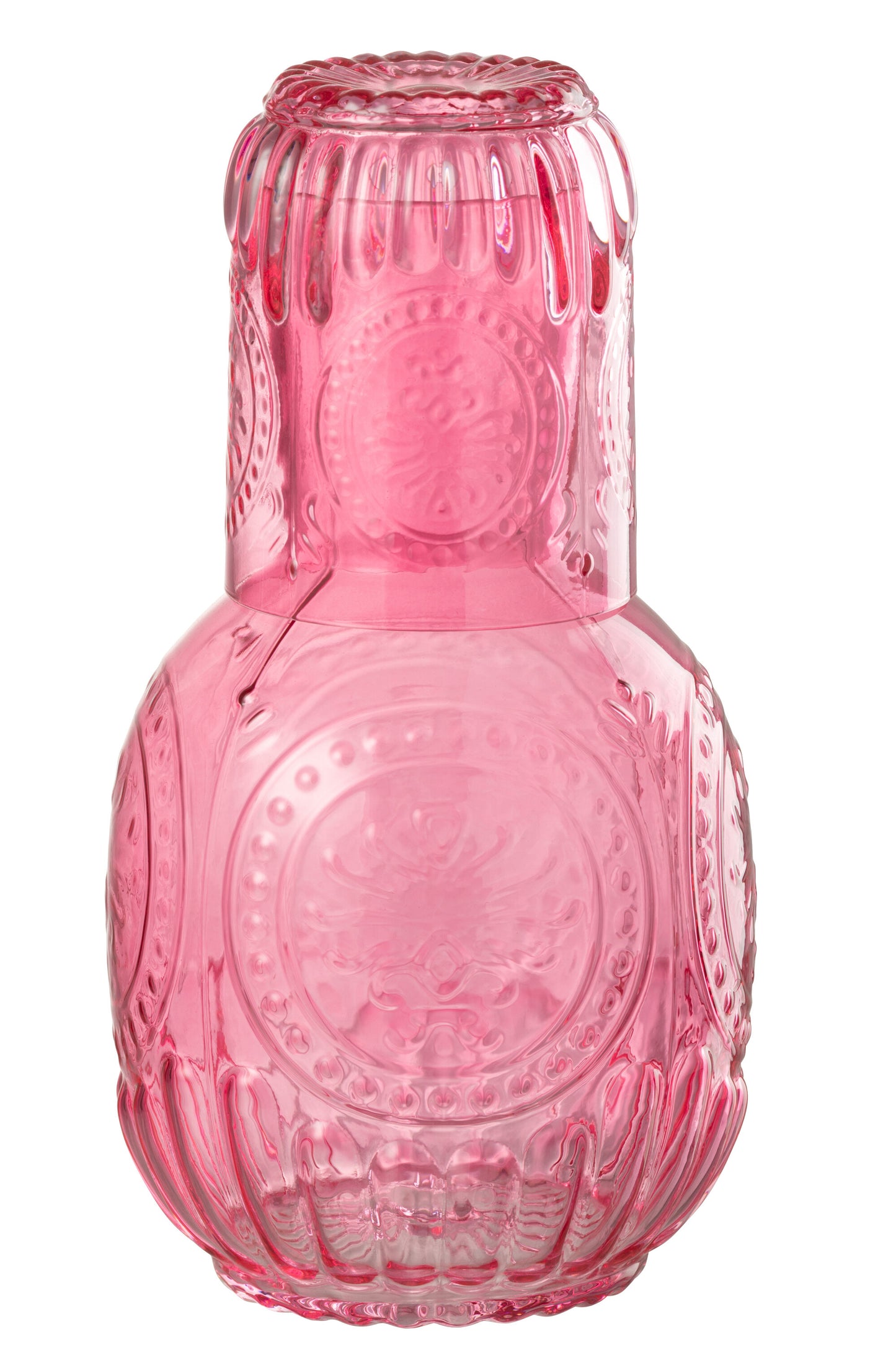 Karaf met Drinkglas Maya Roze – Vintage Glas Set 750 ml