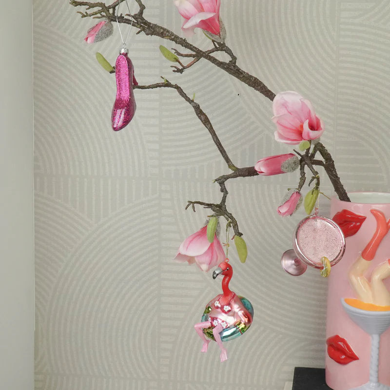 Kerstbal Flamingo – Glas – 7,5 x 7,5 x 11,5 cm