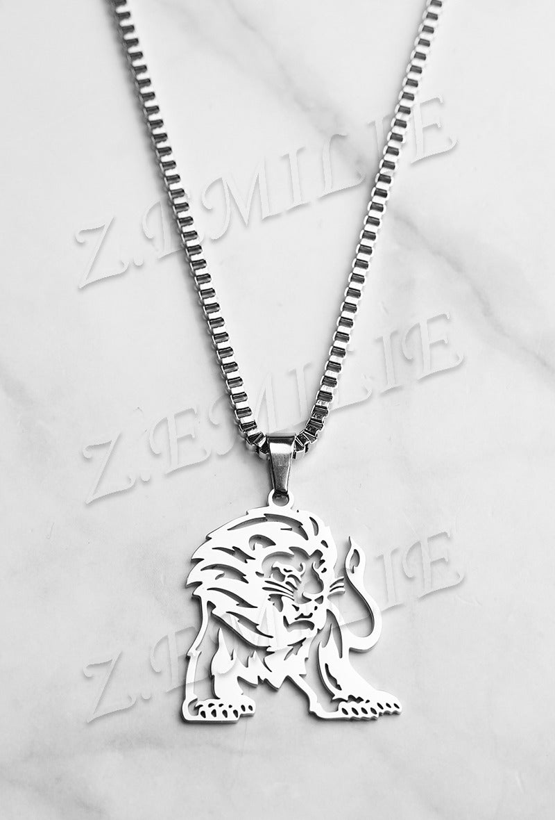 Unisex Ketting Leeuw – Zilverkleurig Stainless Steel