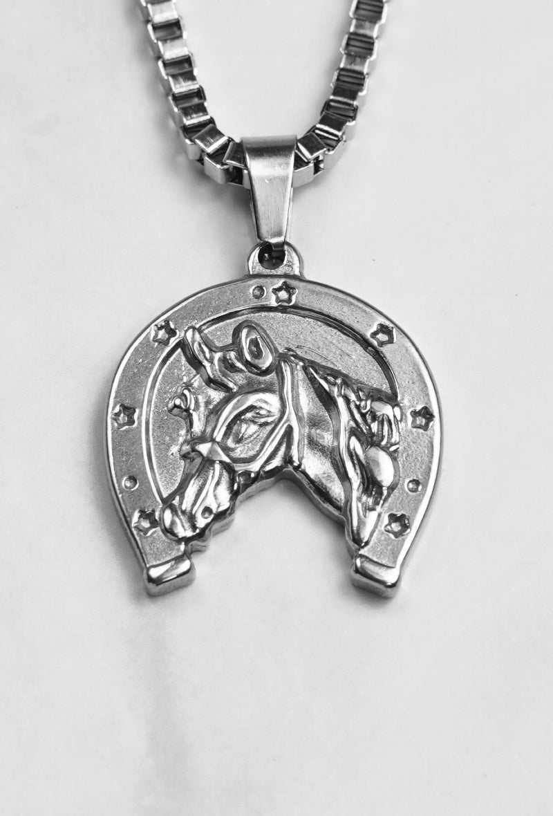 Zilveren Ketting met Hoefijzer & Paard – Unisex
