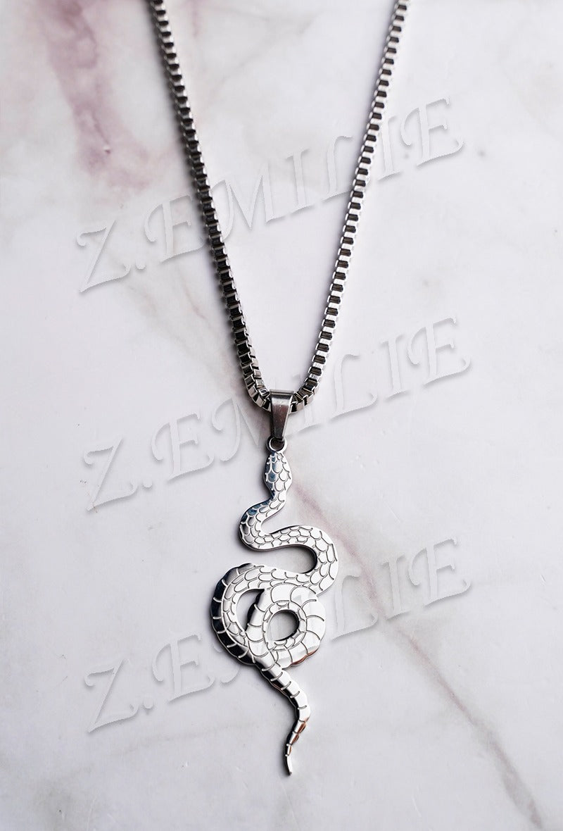 Zilveren Slangenketting – Unisex Stainless Steel 30 cm