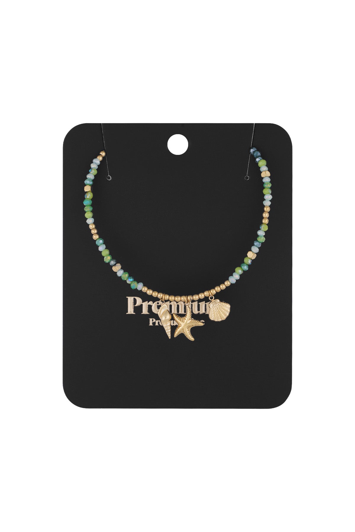 Goudkleurige Ketting Zeethema – Schelp & Zeester