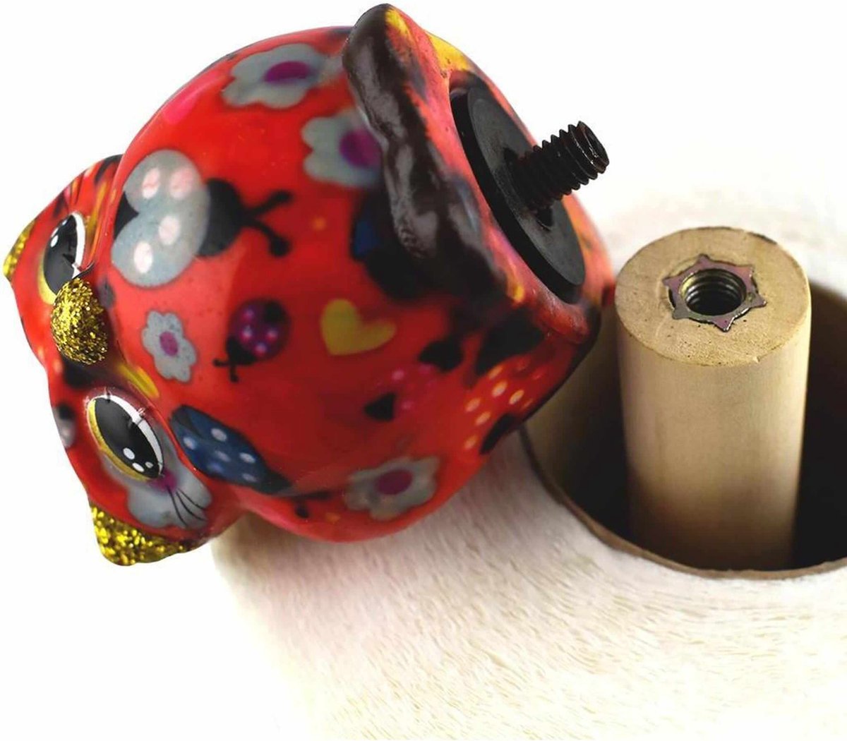 Küchenrollenhalter Owl Olive – Coccinelle Rubyred