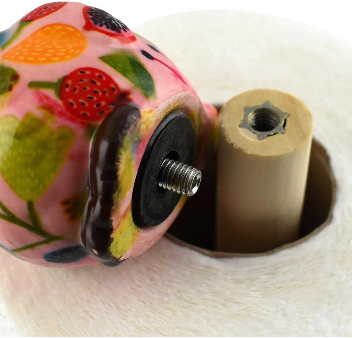 Küchenrollenhalter Eule Olive – Pink Strawberry Fields