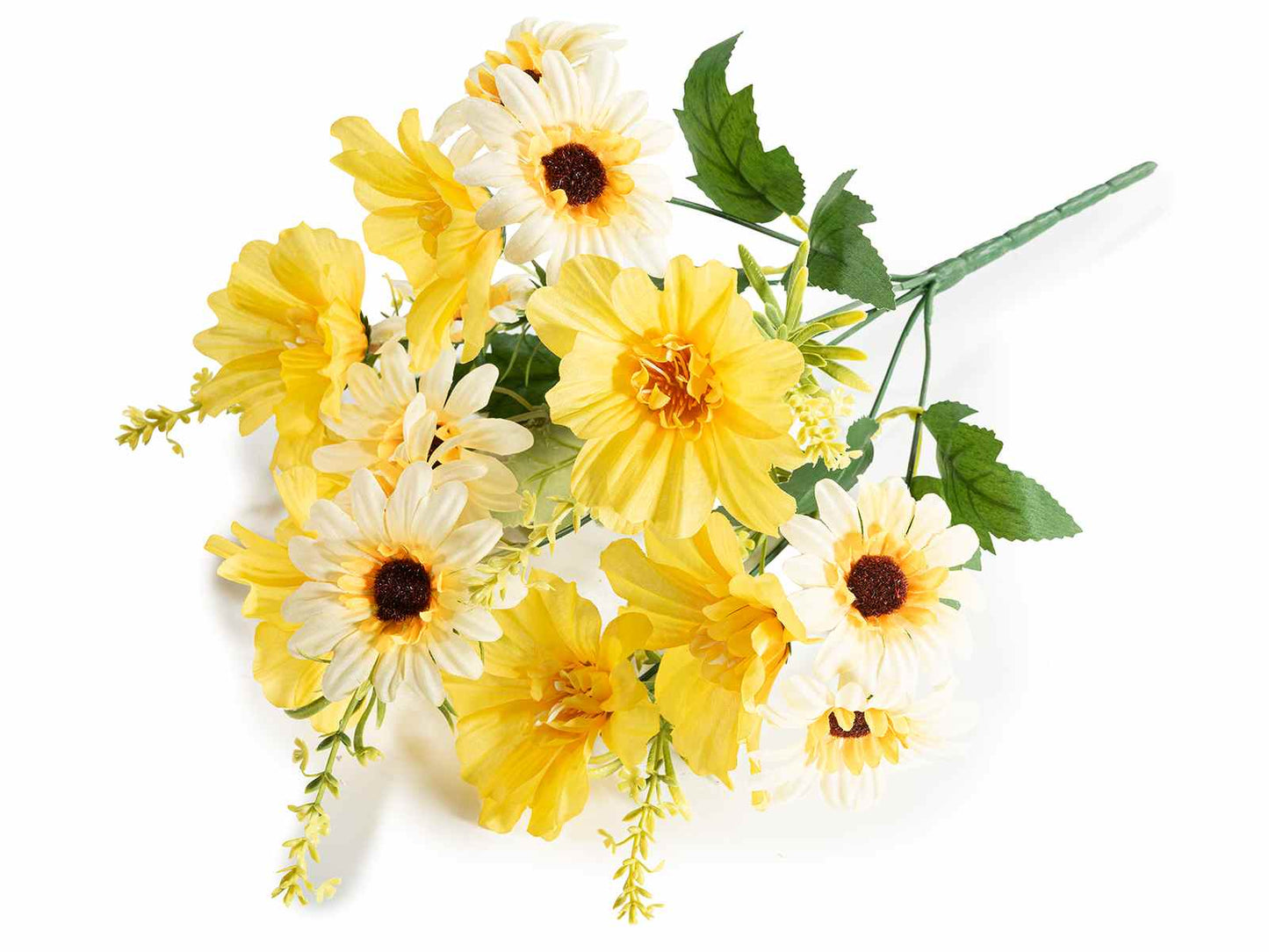 Kunstbloemen Boeket Madeliefjes & Wildbloemen – Geel/Wit