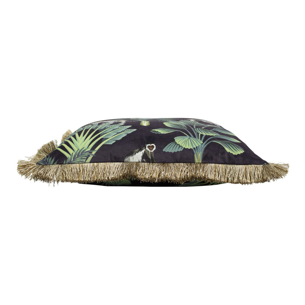 Jungle Panter Kussen – Fluweel & Goud (45x45 cm)