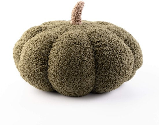Teddy stoffen pompoen groen – herfstdecoratie Krokomingo