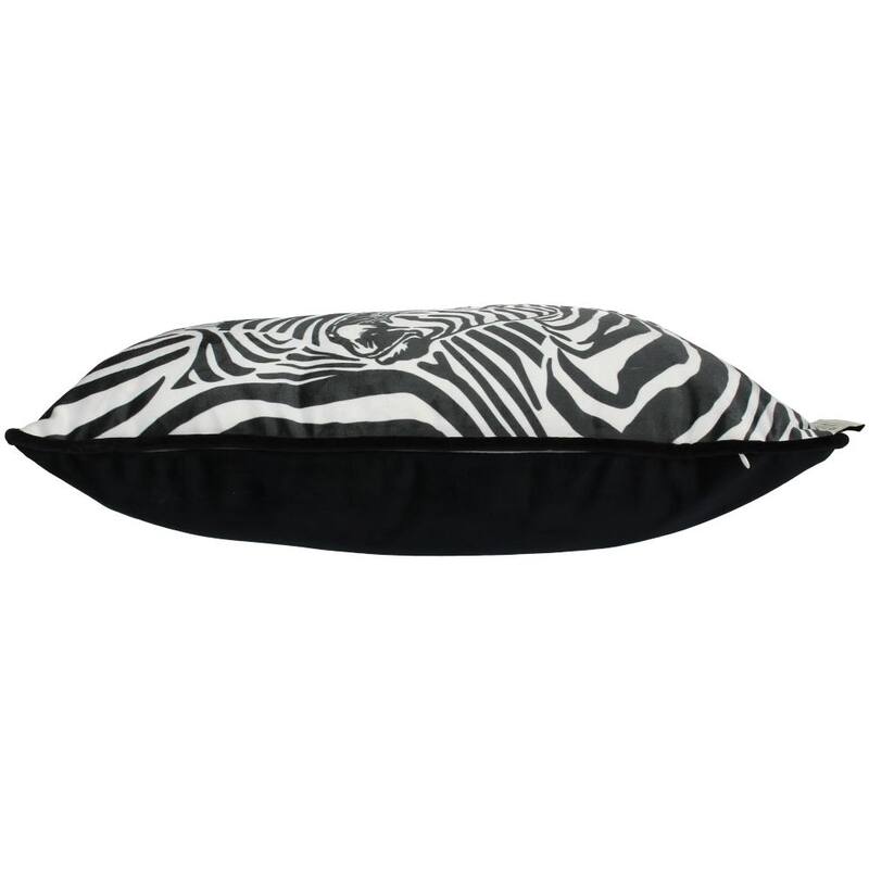 Kussen Zebra Velvet Zwart-Wit – Stijlvol en Wild