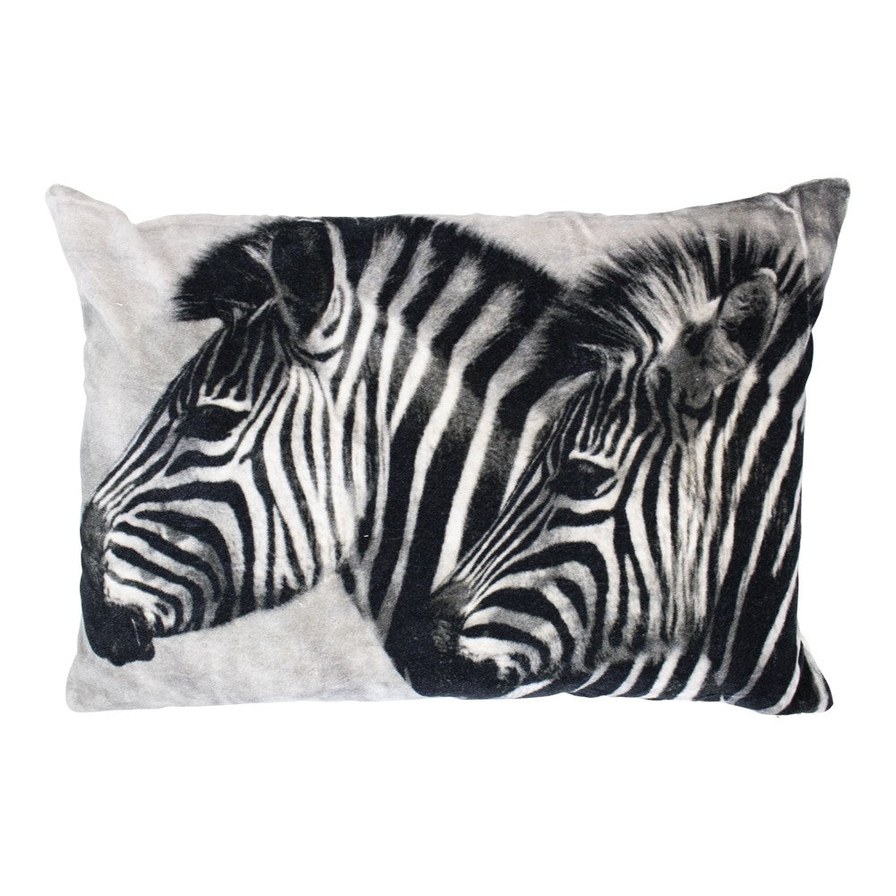 Großes Zebrakissen – Schwarz-Weißes Dekokissen 40x60 – Krokomingo