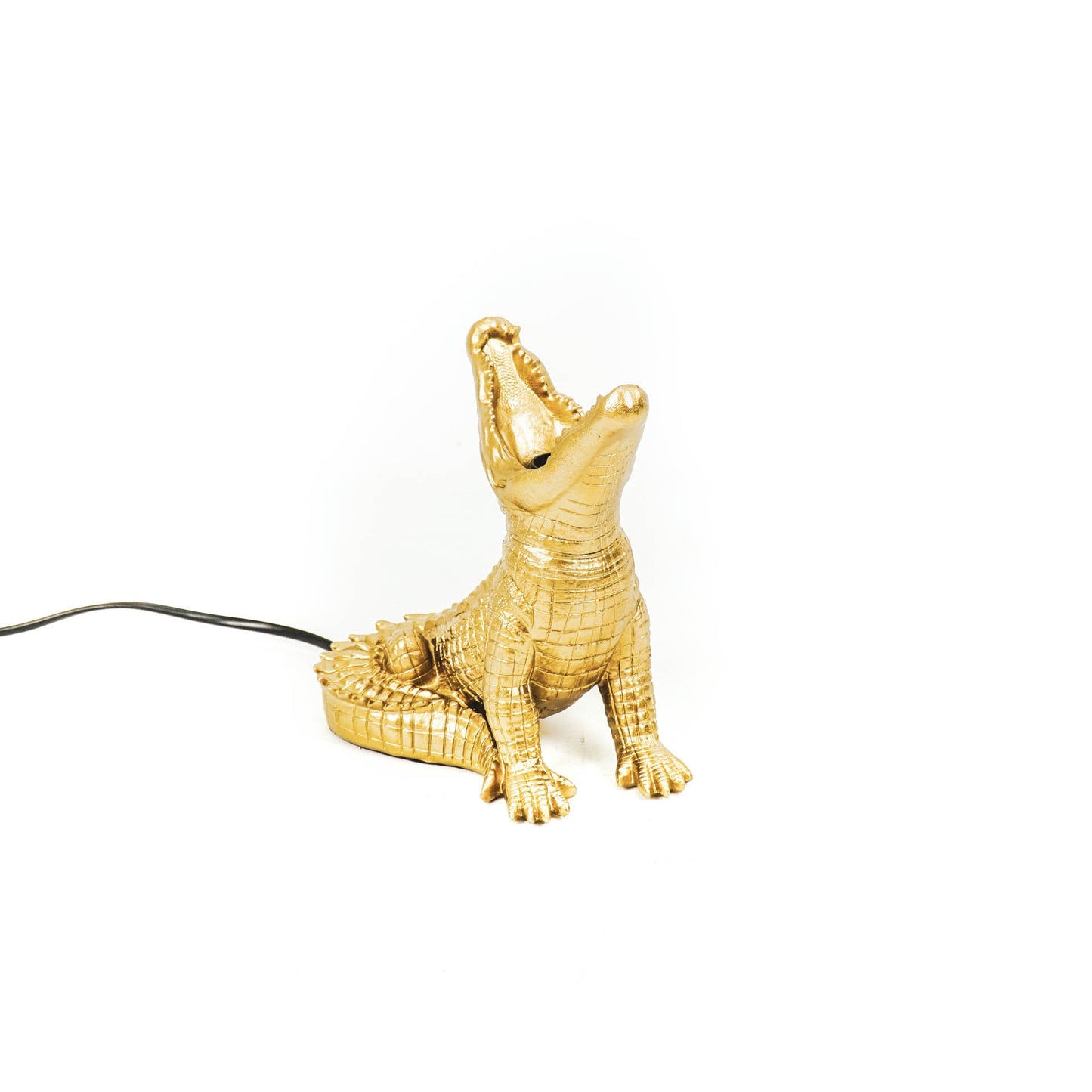 Gouden Tafellamp Krokodil