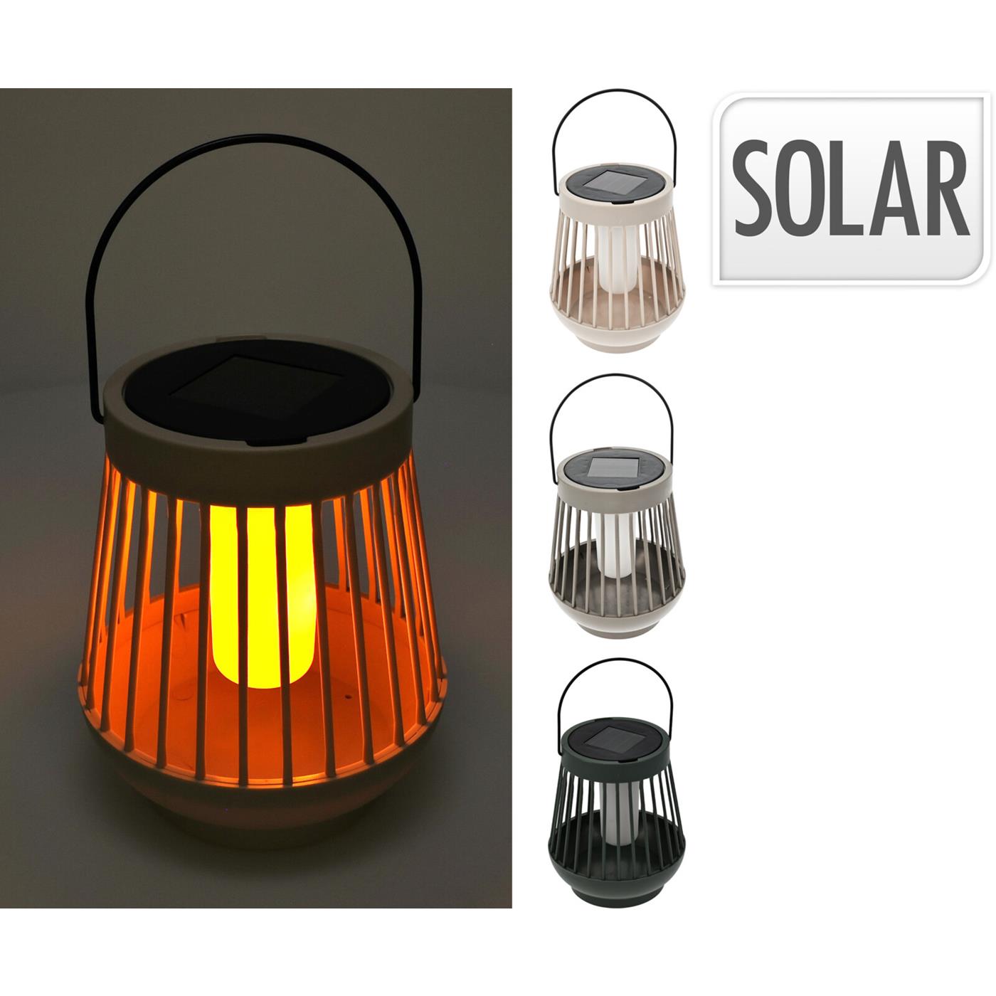 solar lantaarn led beige taupe groen tuinverlichting buiten lamp zonne energie