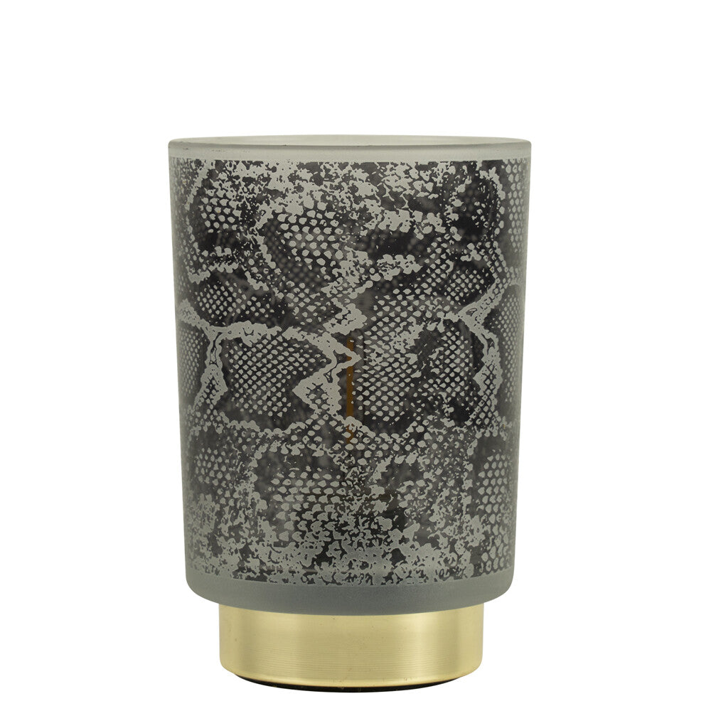 Tafellamp Slangenprint Grijs Goud | 2 formaten