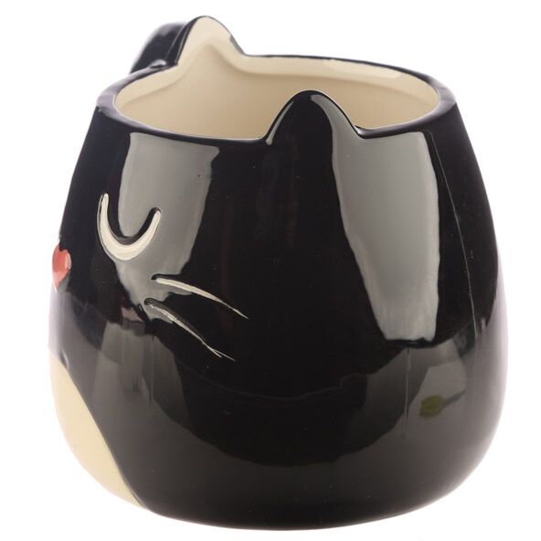 Kattenmok Black Heart – 400 ml Geschenkmok