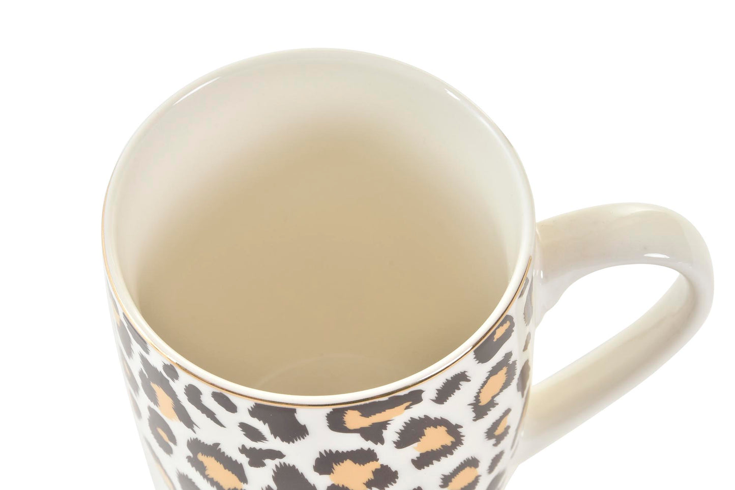 Panterprint Mok – Porselein 380ml in Twee Kleuren