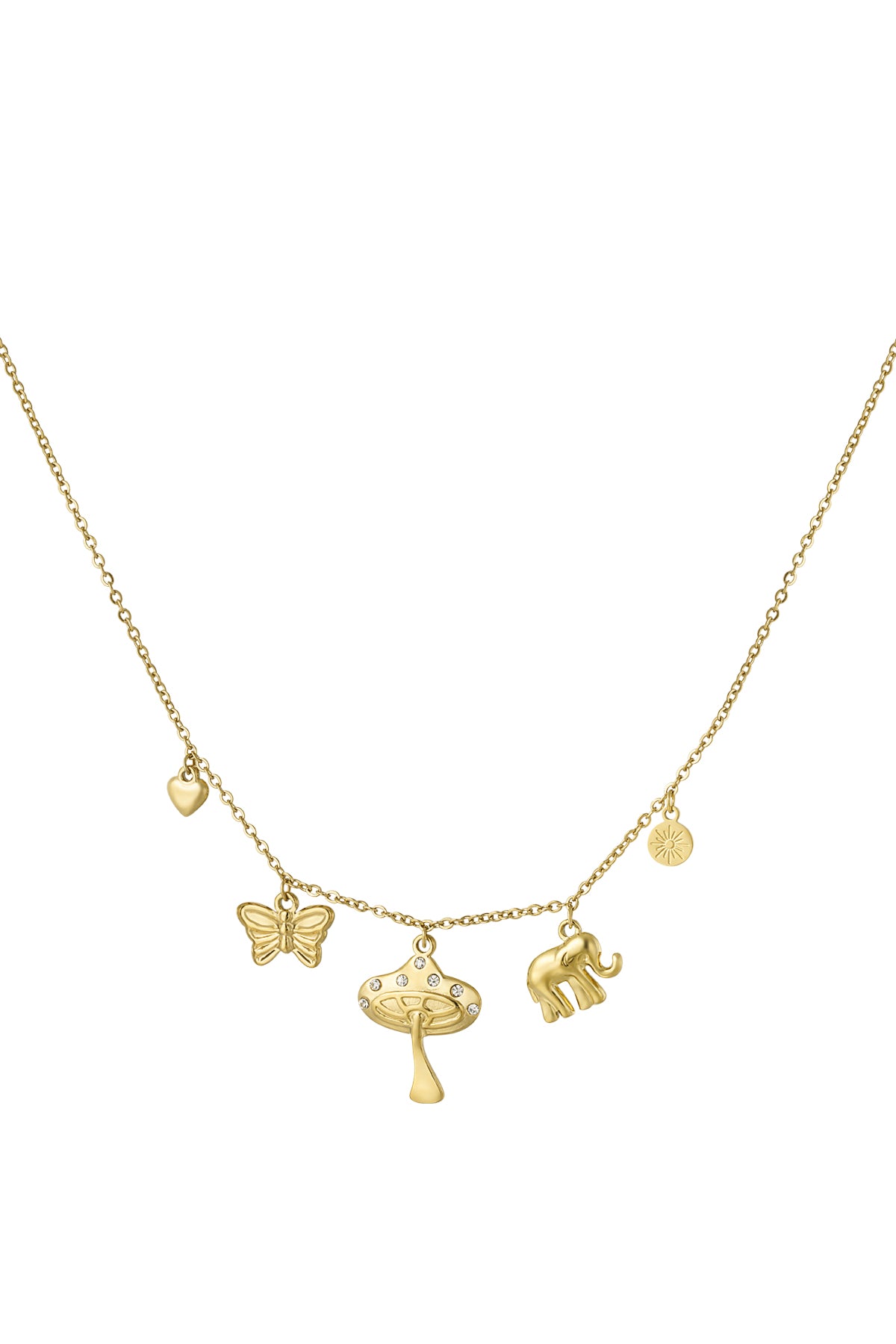 Mystic Charms Ketting – Goudkleurig – 38+5 cm