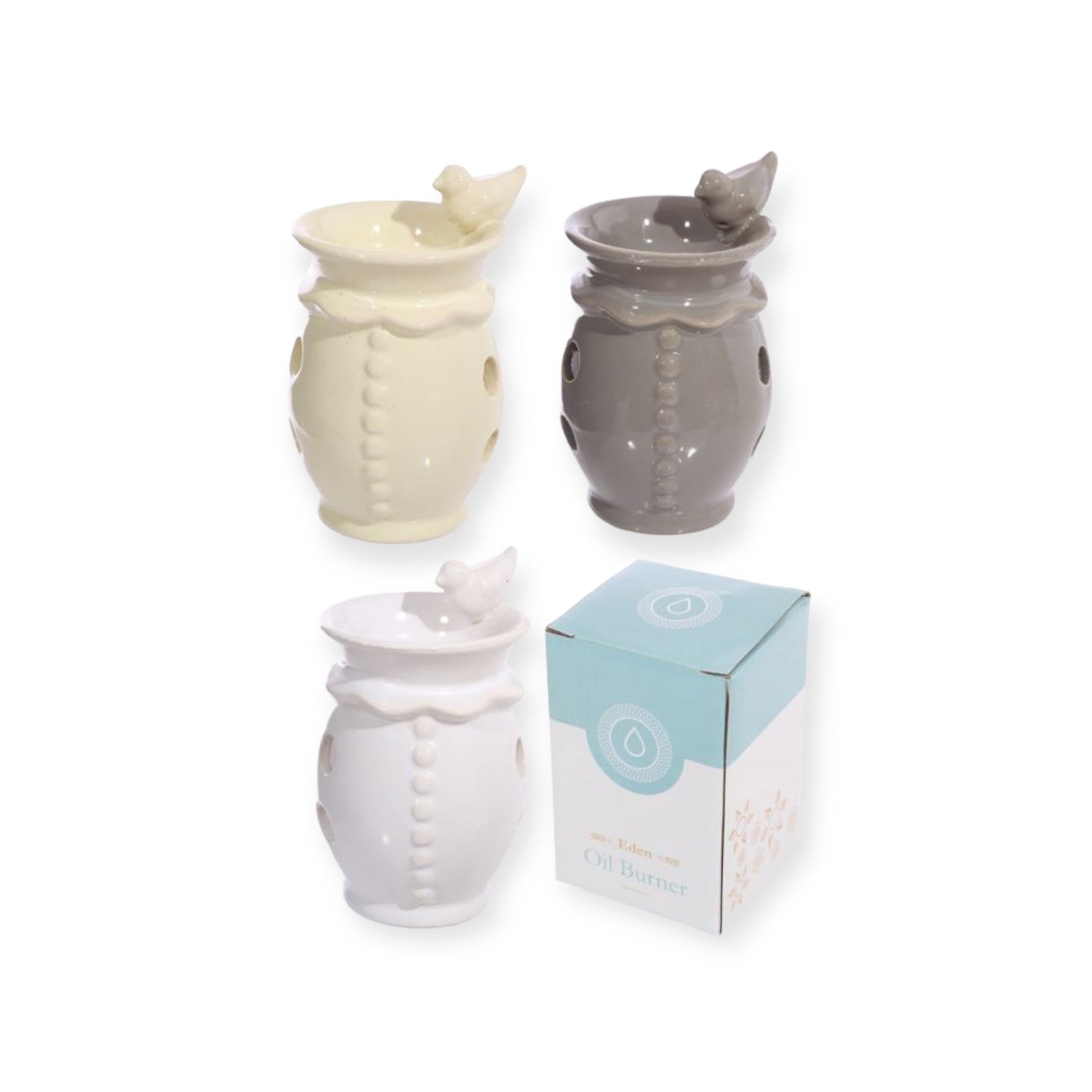 Geurbrander met Drinkend Vogeltje β Beige, Grijs of Wit