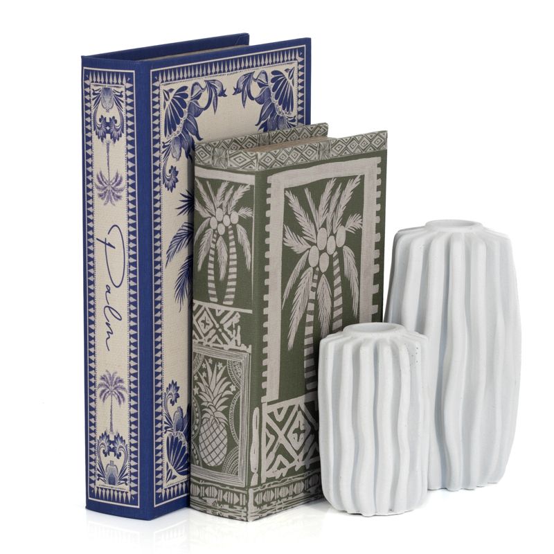 Decoratieboek Palmboom Groen met Opbergruimte – 21 cm