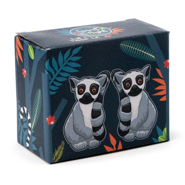 Peper & Zoutstel Ringstaartmaki – Design Keramiek