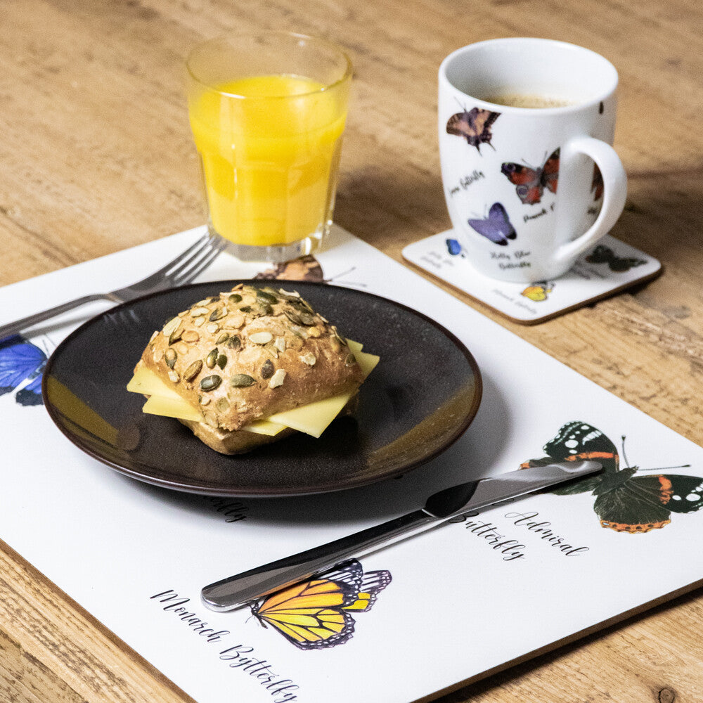 Set van 4 placemats met vlinderprint – Mars & More 30x40 cm