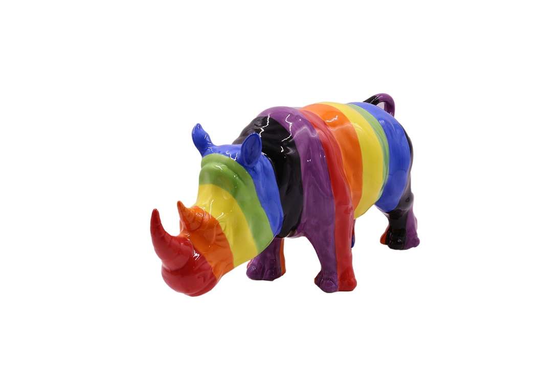 Neushoorn spaarpot Rainbow Rhino Ryan – kleurrijk Pomme Pidou design