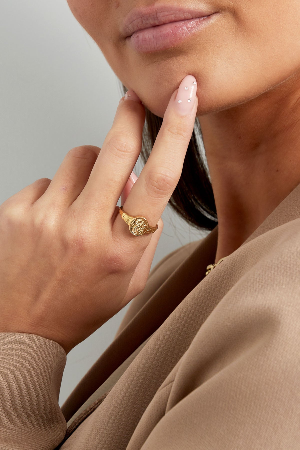 Zilveren Bloem Ring – Stainless Steel – Verstelbaar