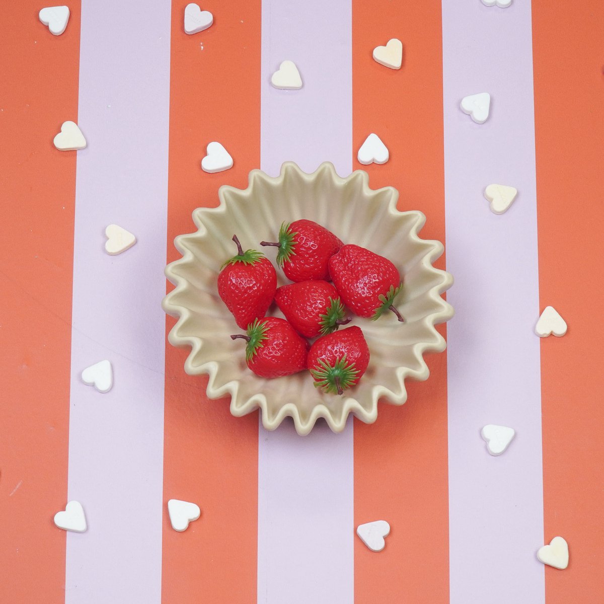 Ribbel Schaal Beige / Zand – Groot 20 cm – Kaarsenzand & Decoratie