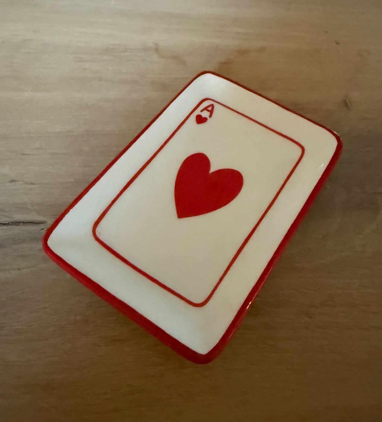 Ace of Hearts Bowl – Ceramic – Poker Style