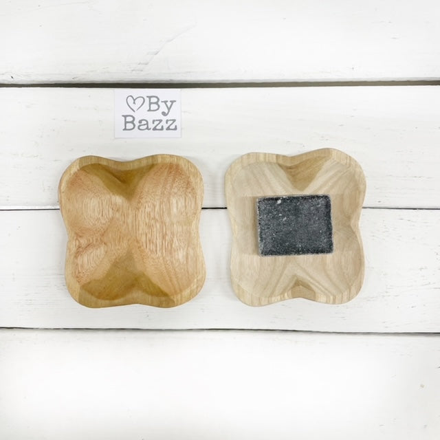 Houten Klaver Schaaltje – Voor Amberblokjes – 10 cm