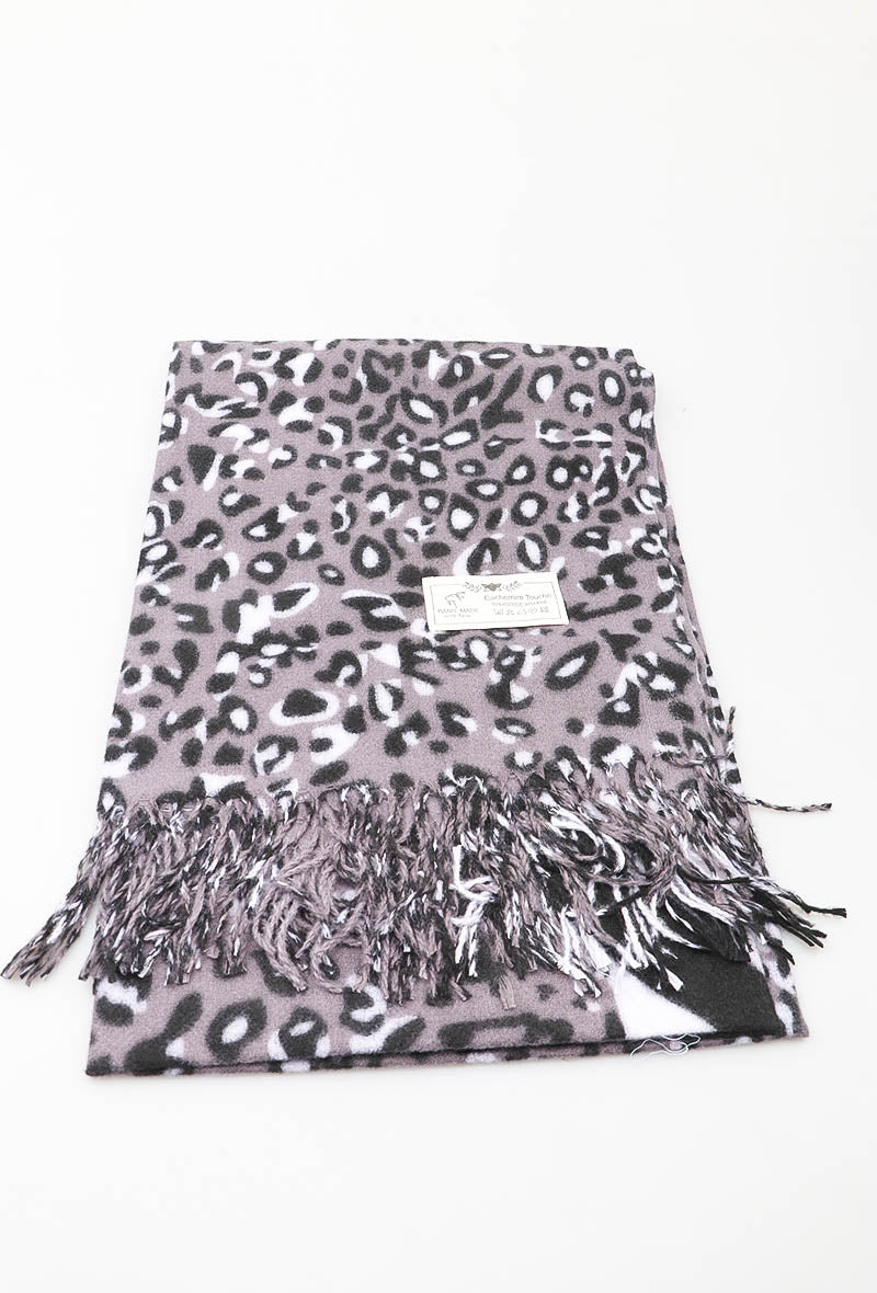 Wintersjaal Dierenprint – Camel, Beige of Grijs