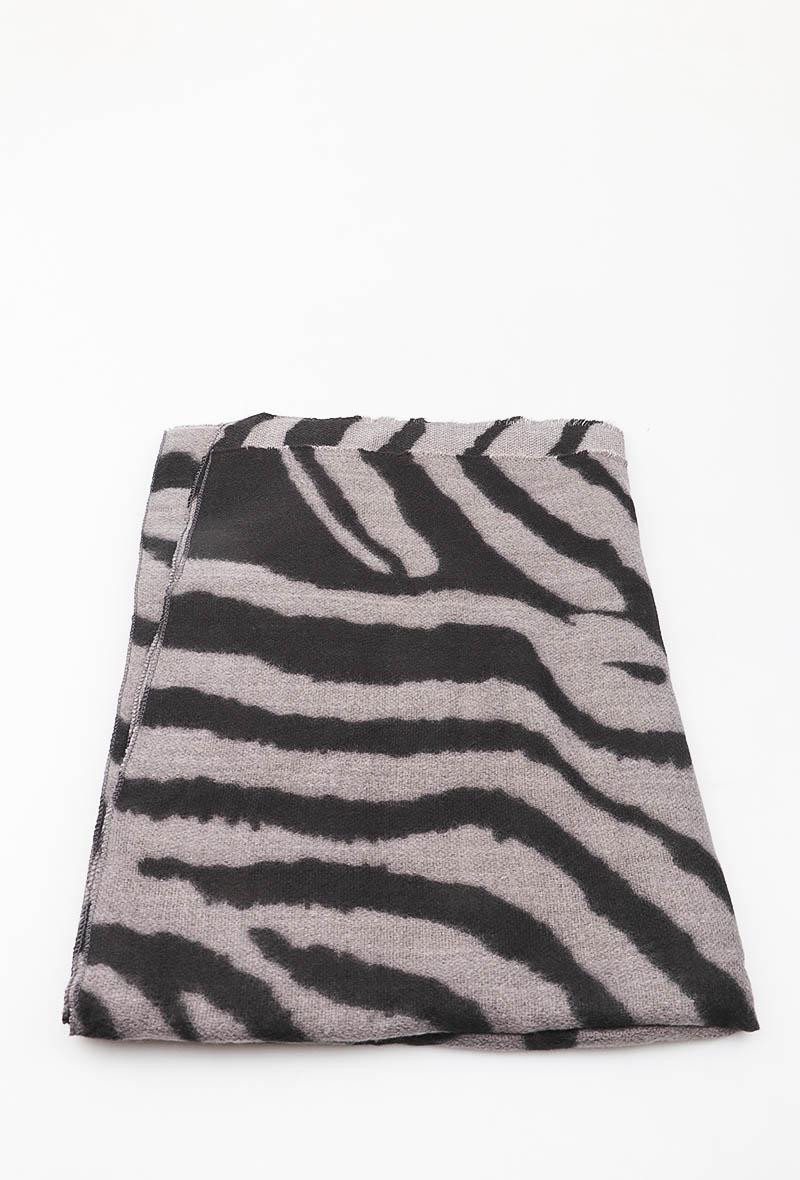 Grote Zachte Wintersjaal met Zebraprint 90x180