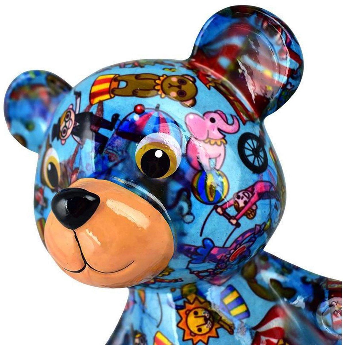 Money box Bear Toto – Circus Turquoise