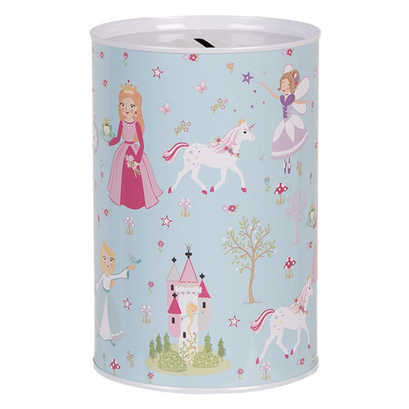 Spaarpot Prinses & Eenhoorn – Blauw Blik