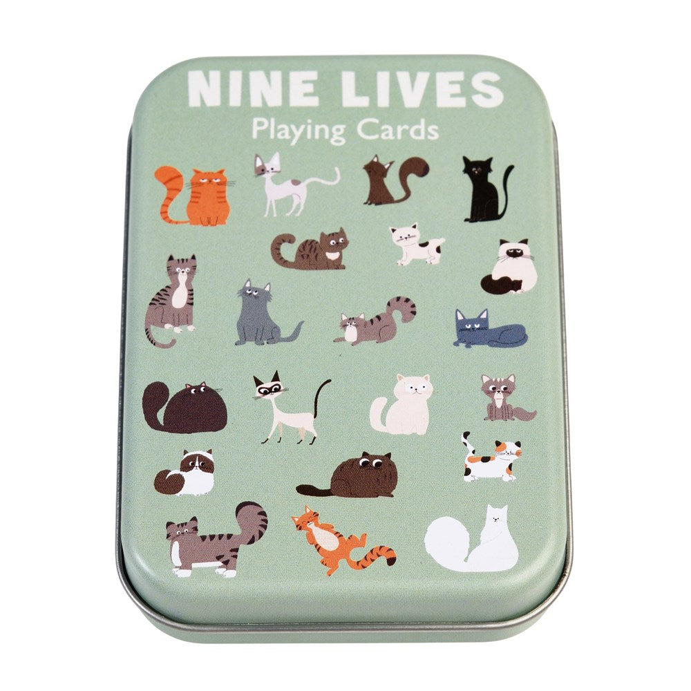 Speelkaarten Katten 'Nine Lives' – In Blikje