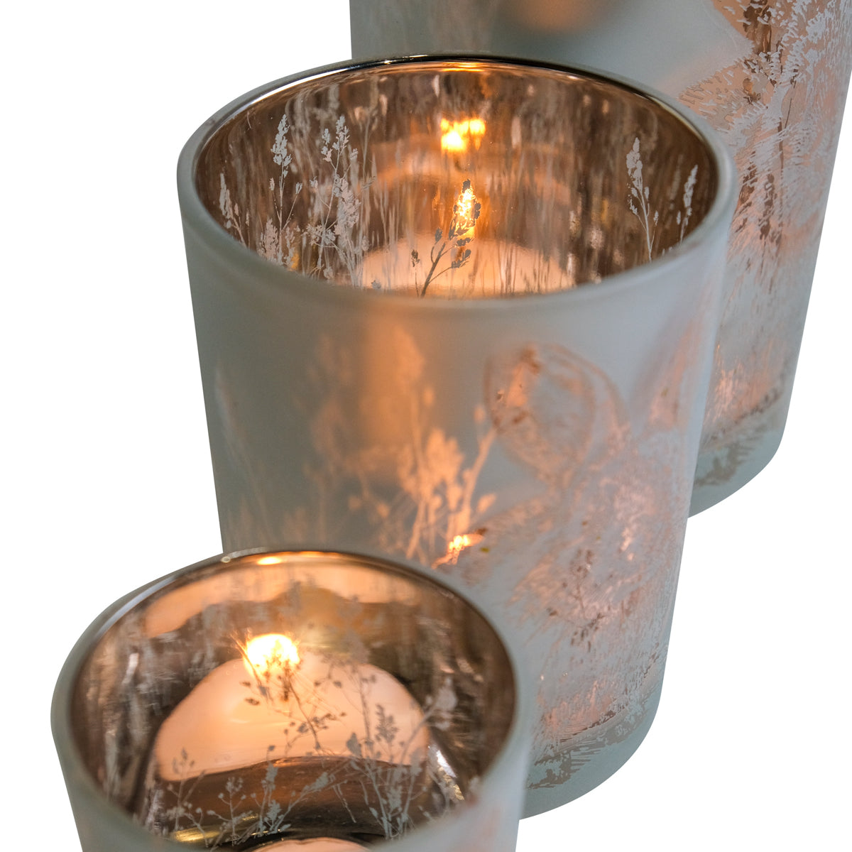 Theelichthouder Konijn – Wit Glas & Goud – 3 formaten