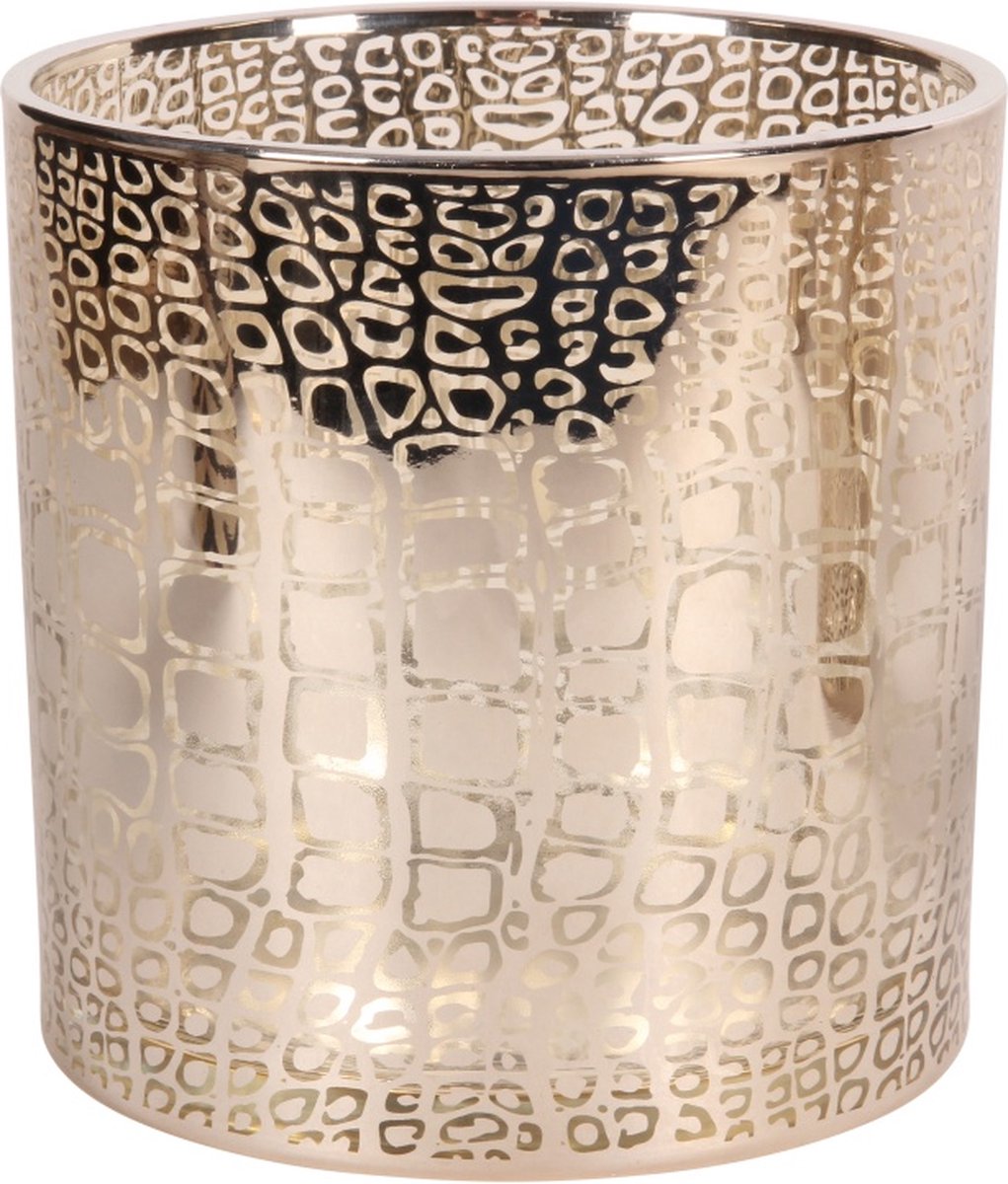 Theelichthouder Crocoprint Zilver – 4 Formaten