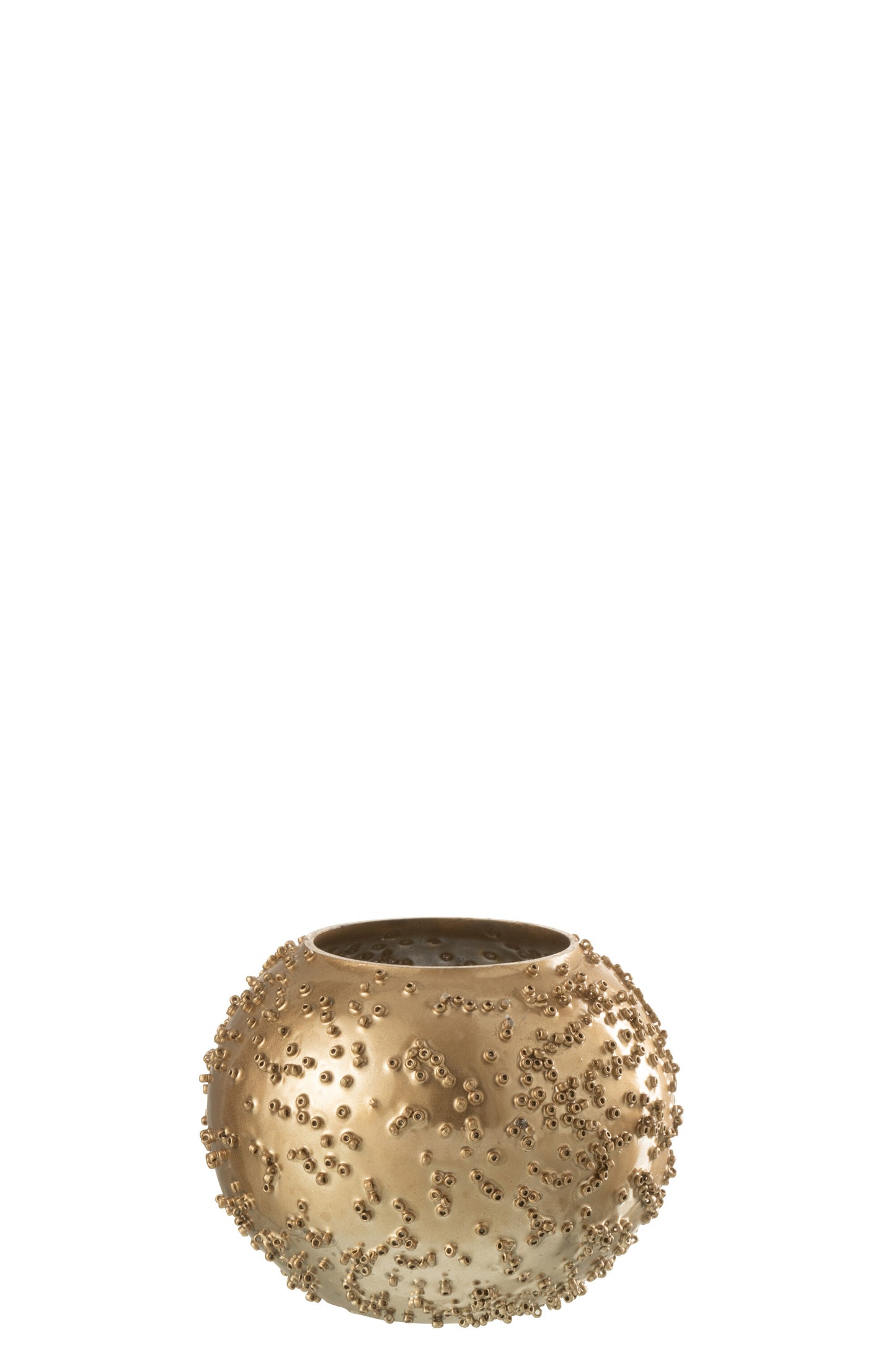 Golden Tealight Holder Bubbles – Glass