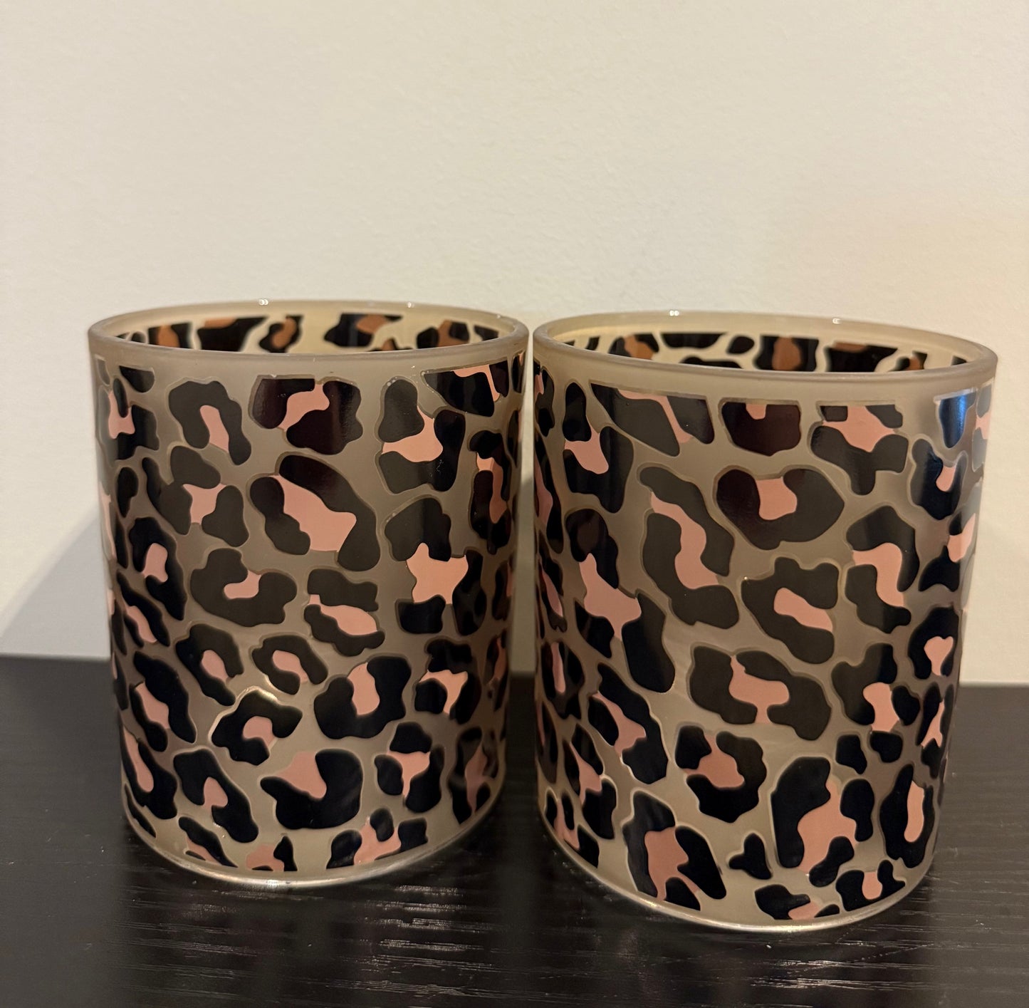 Theelichthouder Panterprint – Glas – Groot & Klein