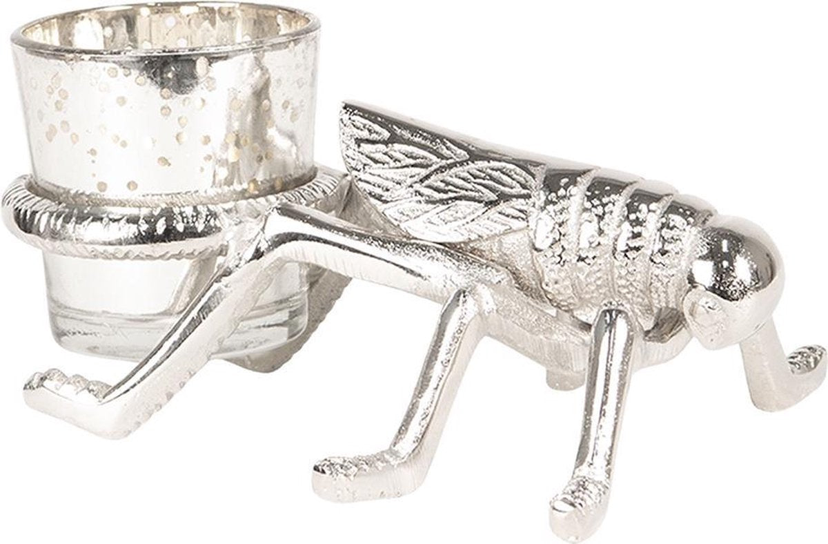 Zilveren Insect Theelichthouder – Luxe Woondecoratie