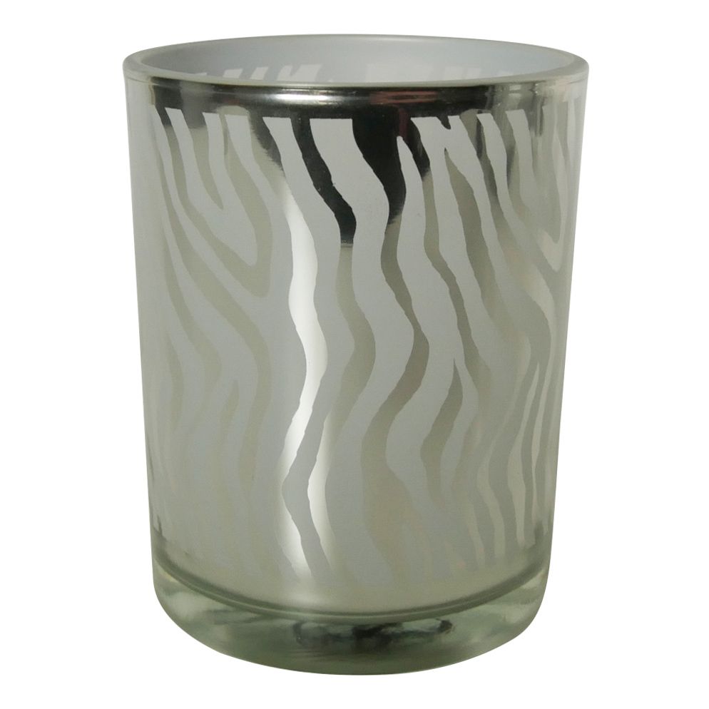 Glazen Theelichthouder Zebra - 2 formaten