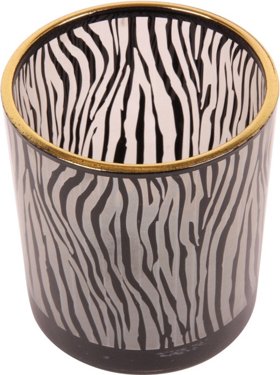 Theelichthouders Zebraprint – Set van 3 & Groot