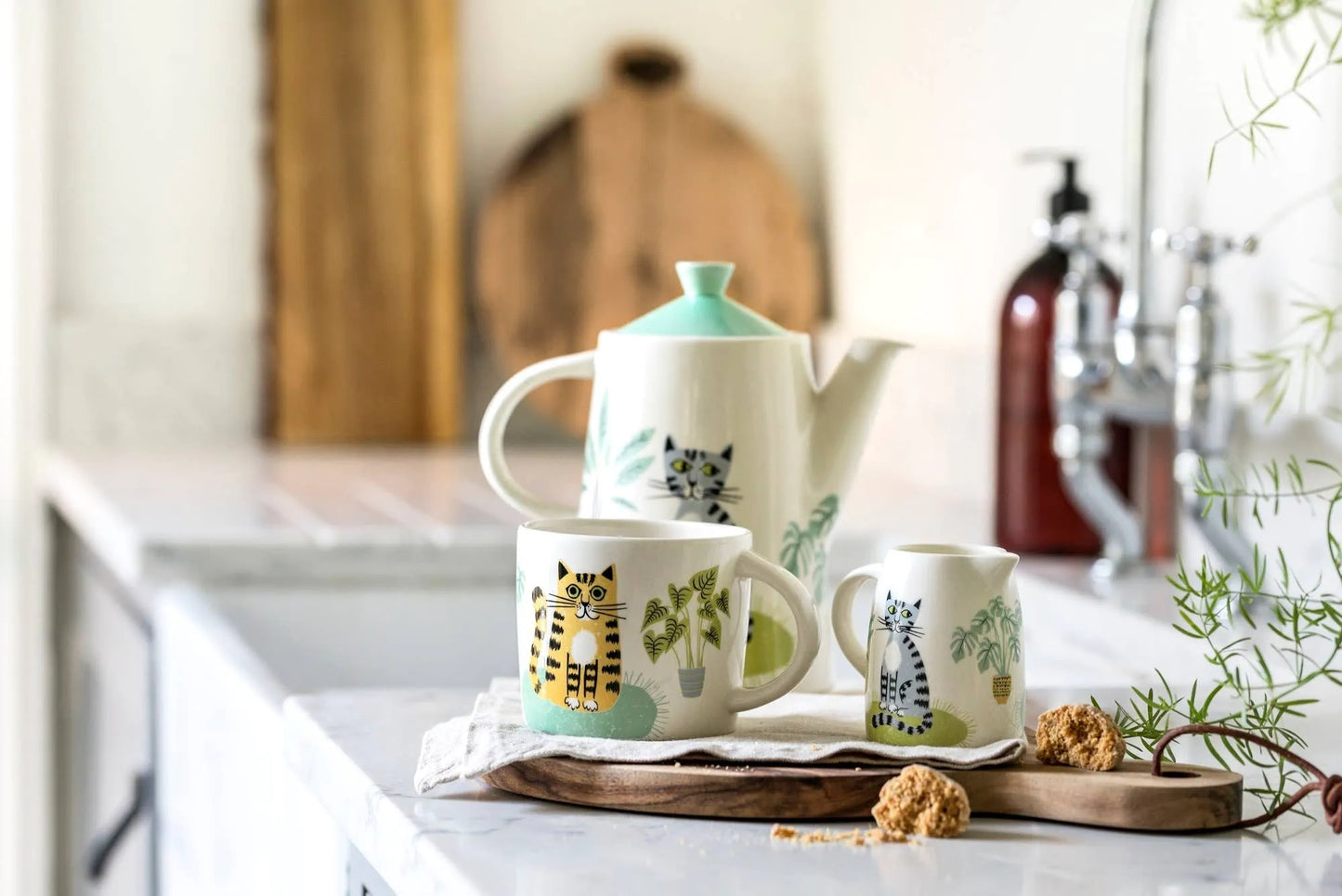 Katten Theepot – Retro Design van Hannah Turner (1,2L)