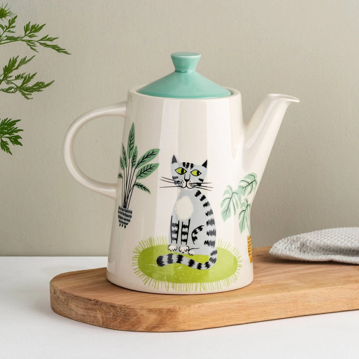 Katten Theepot – Retro Design van Hannah Turner (1,2L)