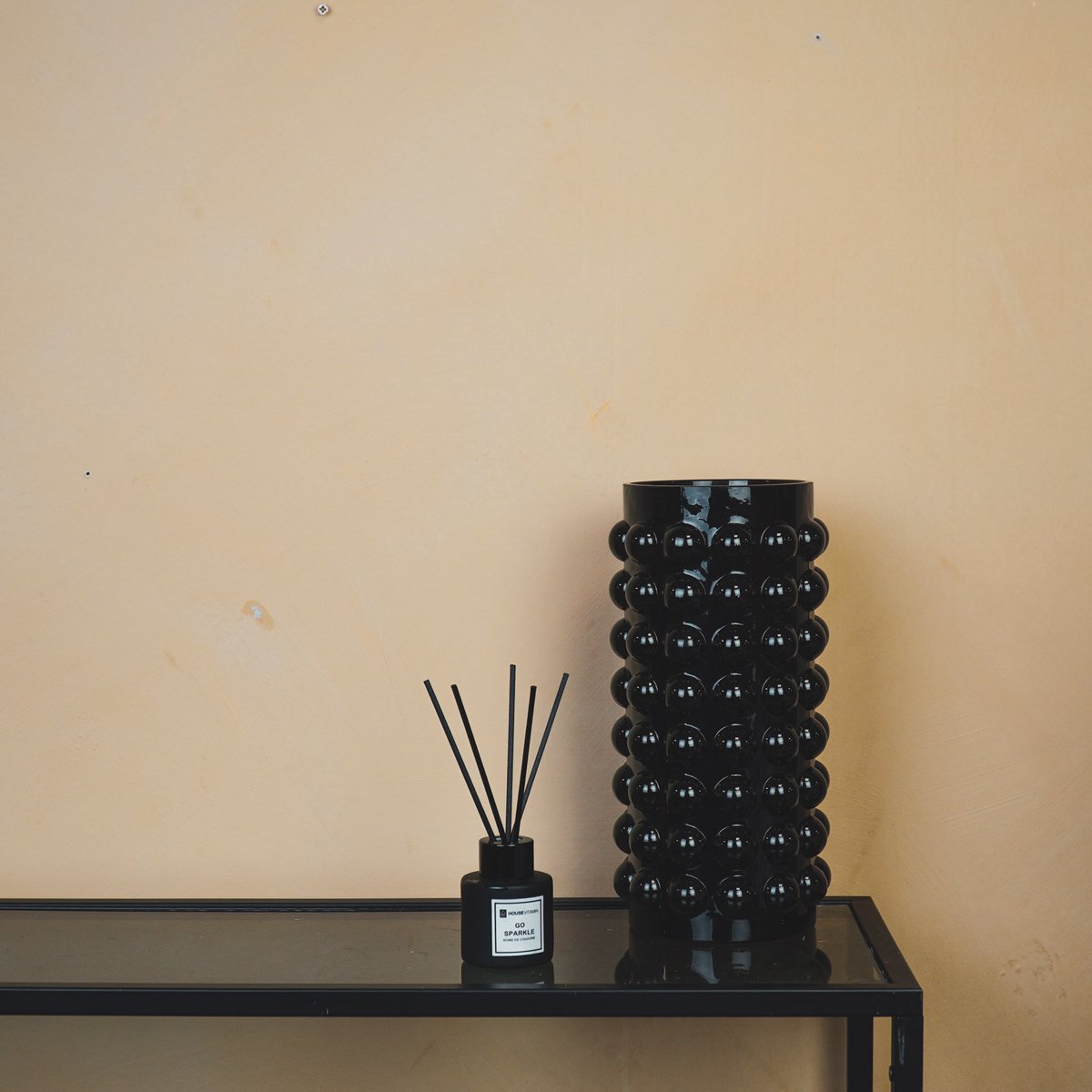 Zwarte Glazen Vaas – Modern & Chic Design